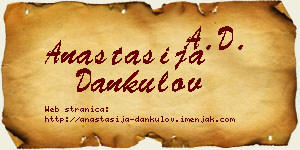 Anastasija Dankulov vizit kartica